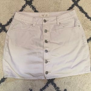 white button down skirt